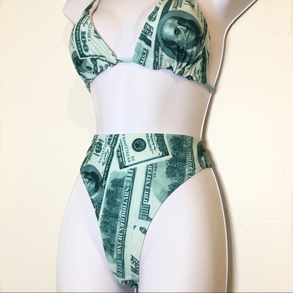 Fashion Money Note Printed Bikini - Picture 5 of 9